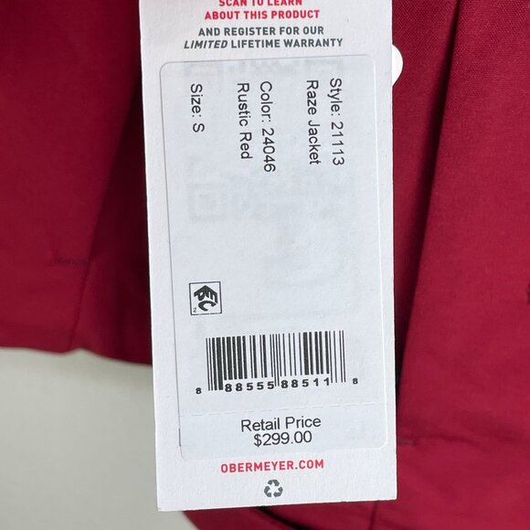 NEW Obermeyer Mens Small Raze Jacket Rustic Red Alpine Series Winter Ski Coat - Picture 8 of 16